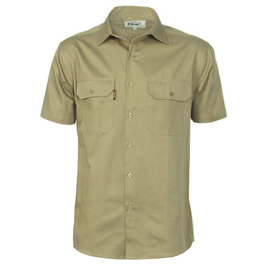 3207 DNC Cool-Breeze Tradie Work Shirt Khaki 