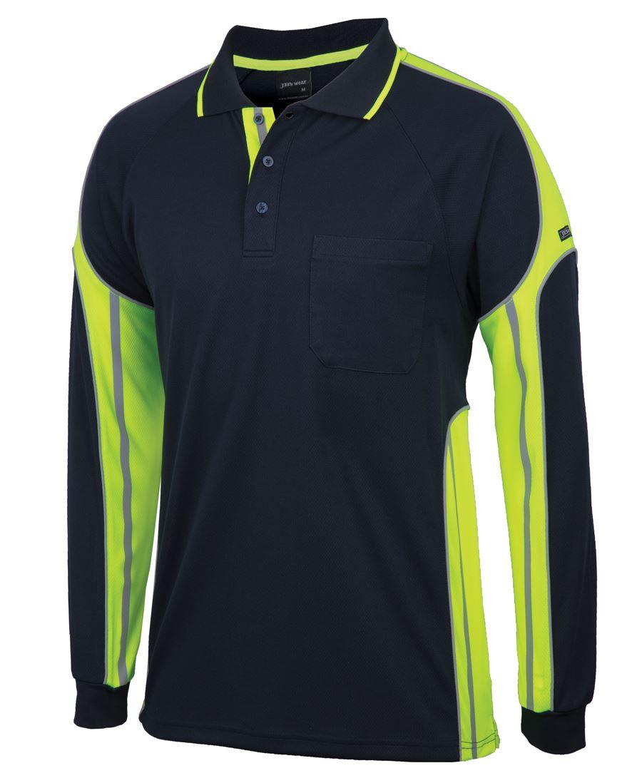 6SPPL JB's Street Panel Custom Workwear Polo Shirt in Black/Yellow