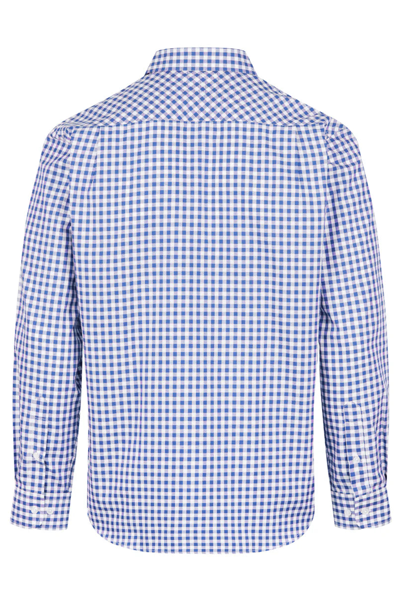 Brighton Mens Custom Long Sleeve Business Shirt - French Blue Back