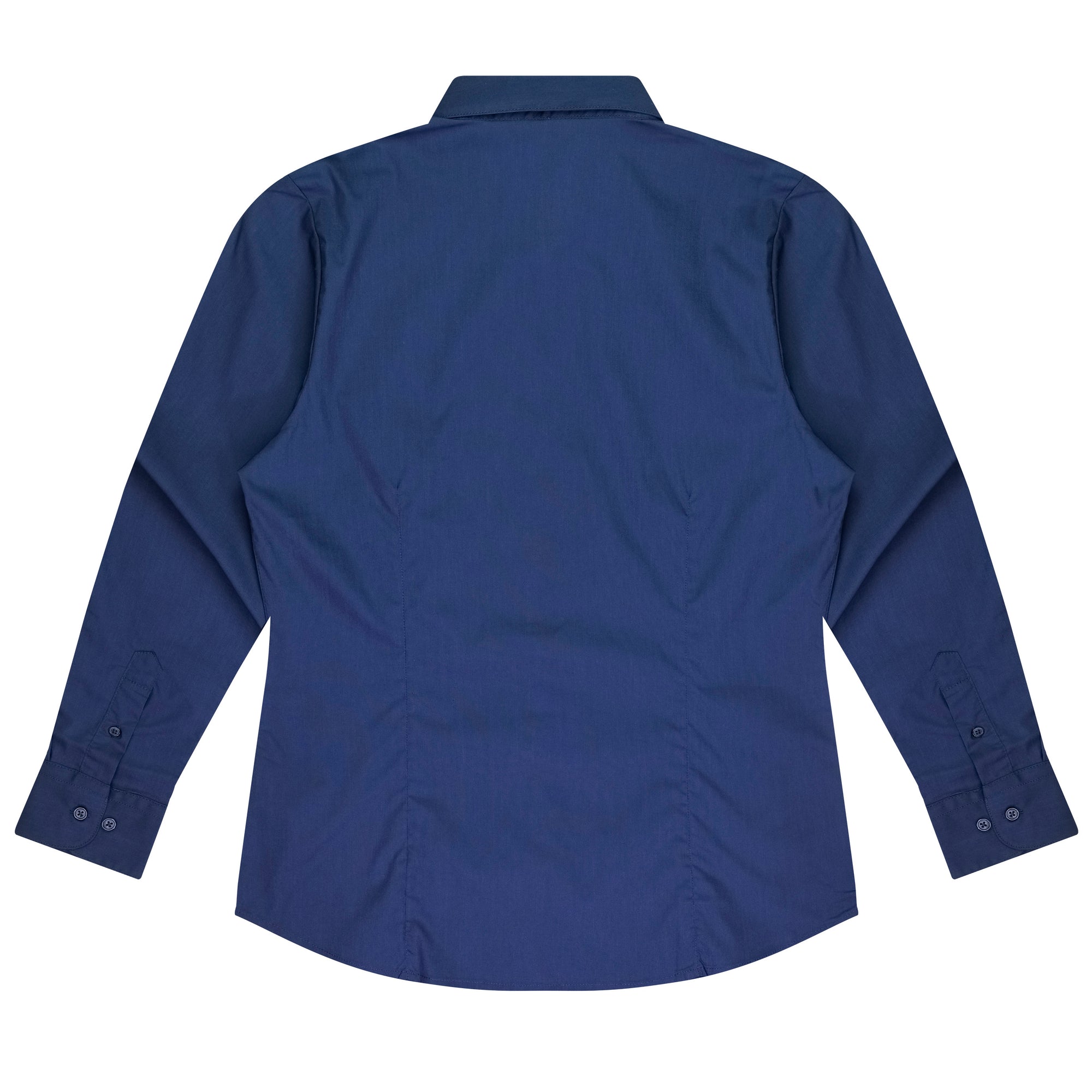 Mosman Embroidered Ladies Long Sleeve Business Shirt - Navy Back