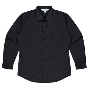 Mosman Long Sleeve Custom Business Shirts Australia - Black