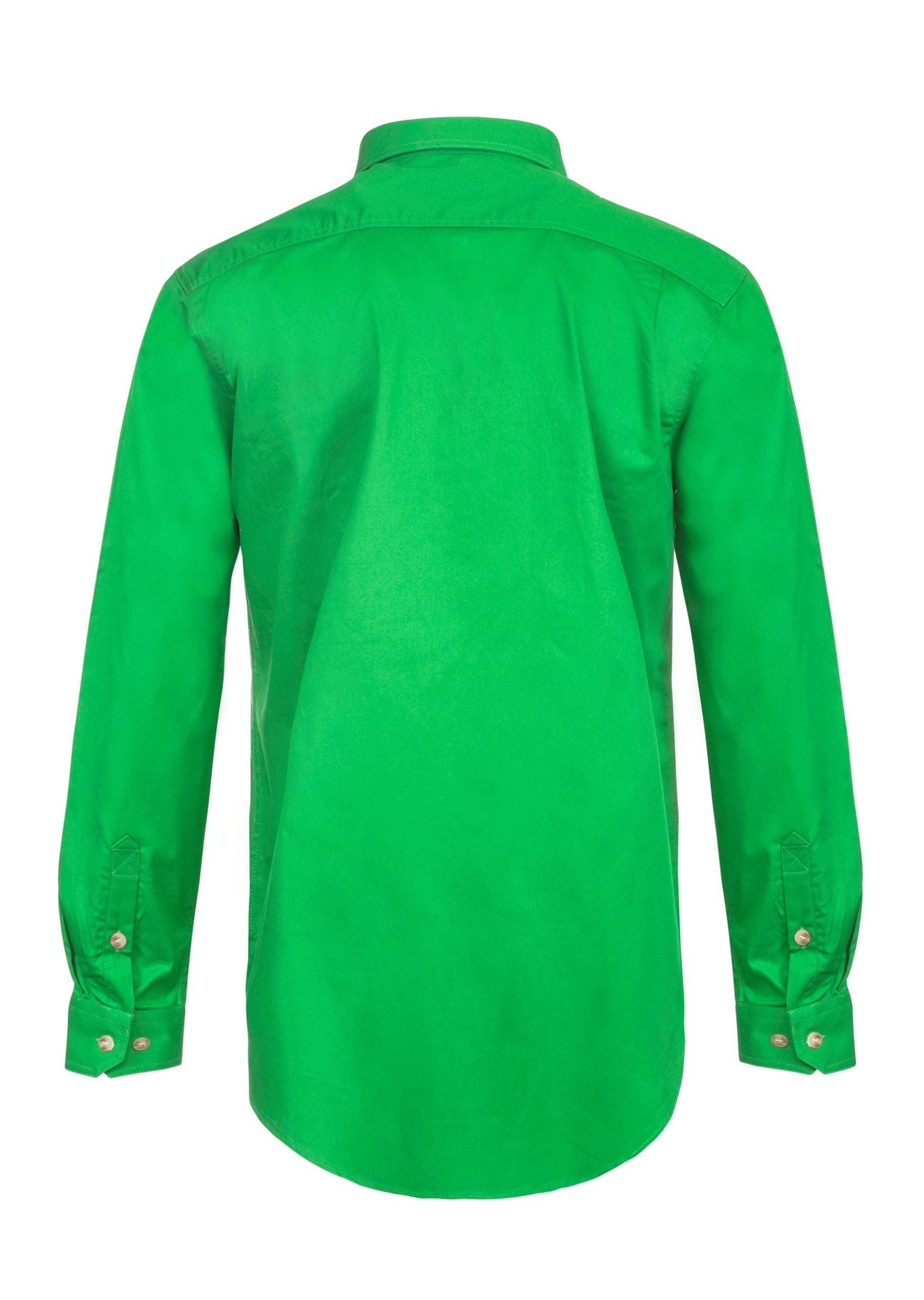 WS3029 Custom Work Shirts Australia - Electric Green Back