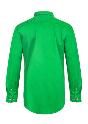 WS3029 Custom Work Shirts Australia - Electric Green Back