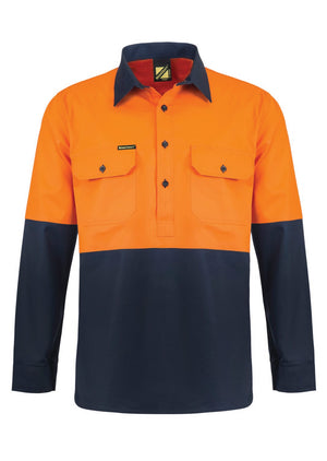 WS4255 custom vented tradie work shirt - Orange