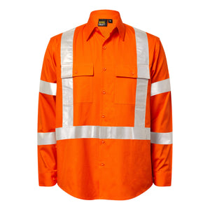 WS6035 custom nsw rail tradie work shirt - Front