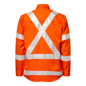 WS6035 custom nsw rail tradie work shirt - Back