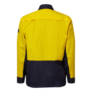 WS6066 custom ripstop tradie work shirt - Yellow Back