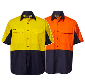 WS6067 custom short sleeve tradie ripstop shirt