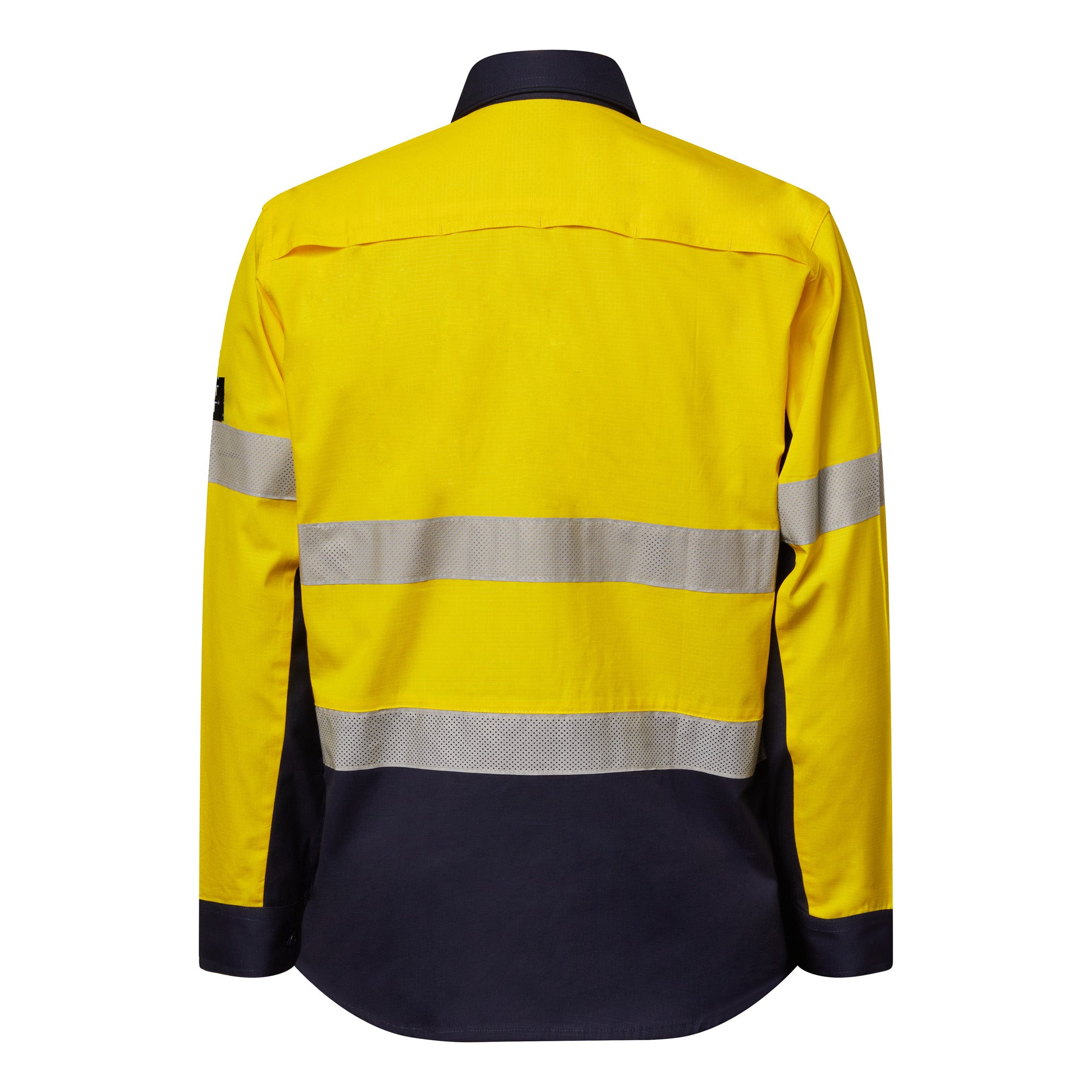 WS6068 custom reflective ripstop tradie work shirt - Yellow back