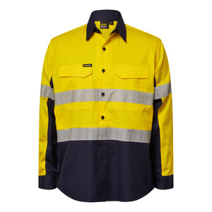 WS6068 custom reflective ripstop tradie work shirt - Yellow