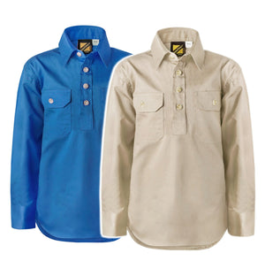 WSK131 Custom Kids Cotton Work Shirts