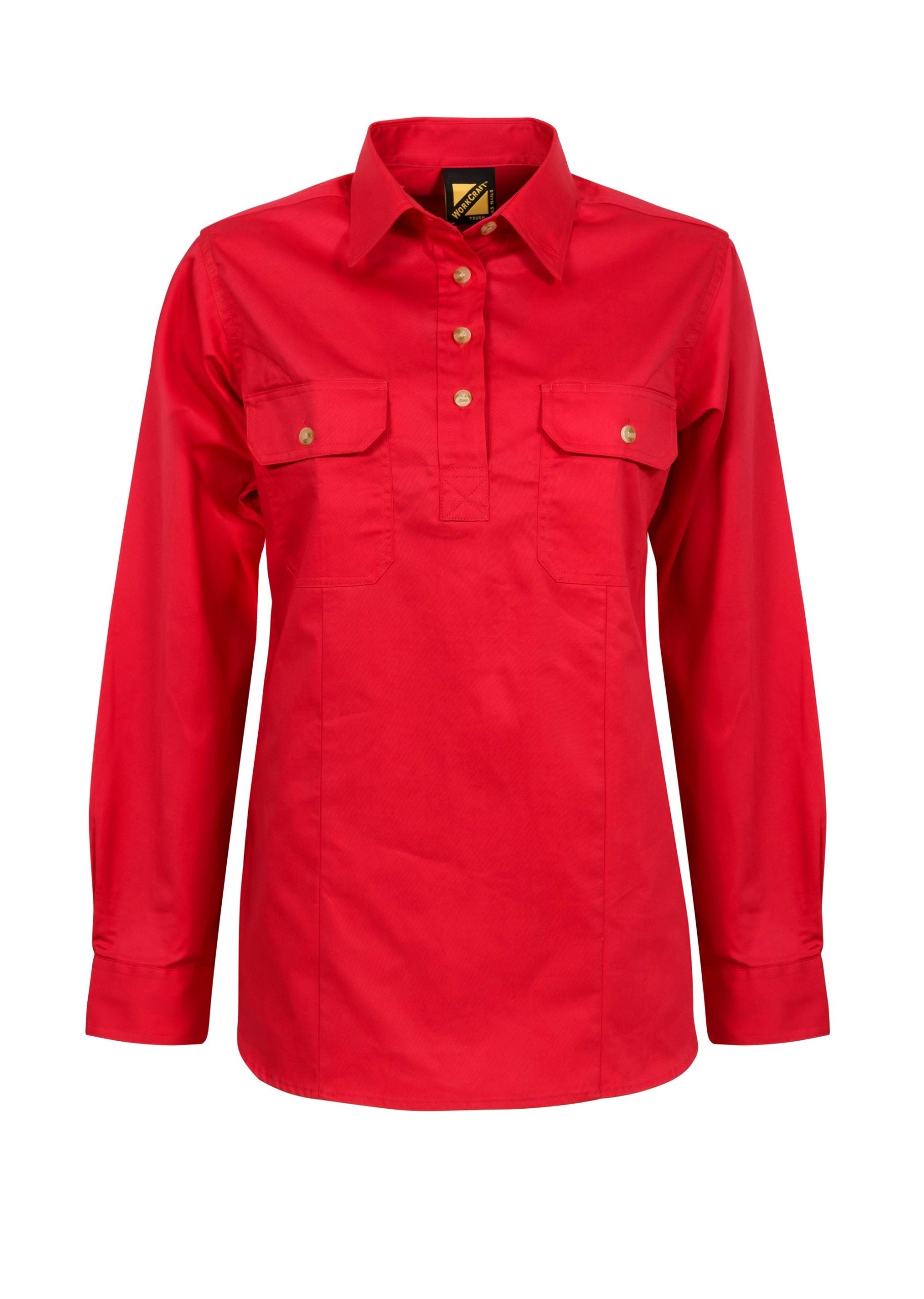 WSL505 Ladies Cotton Work Shirt Australia - Red