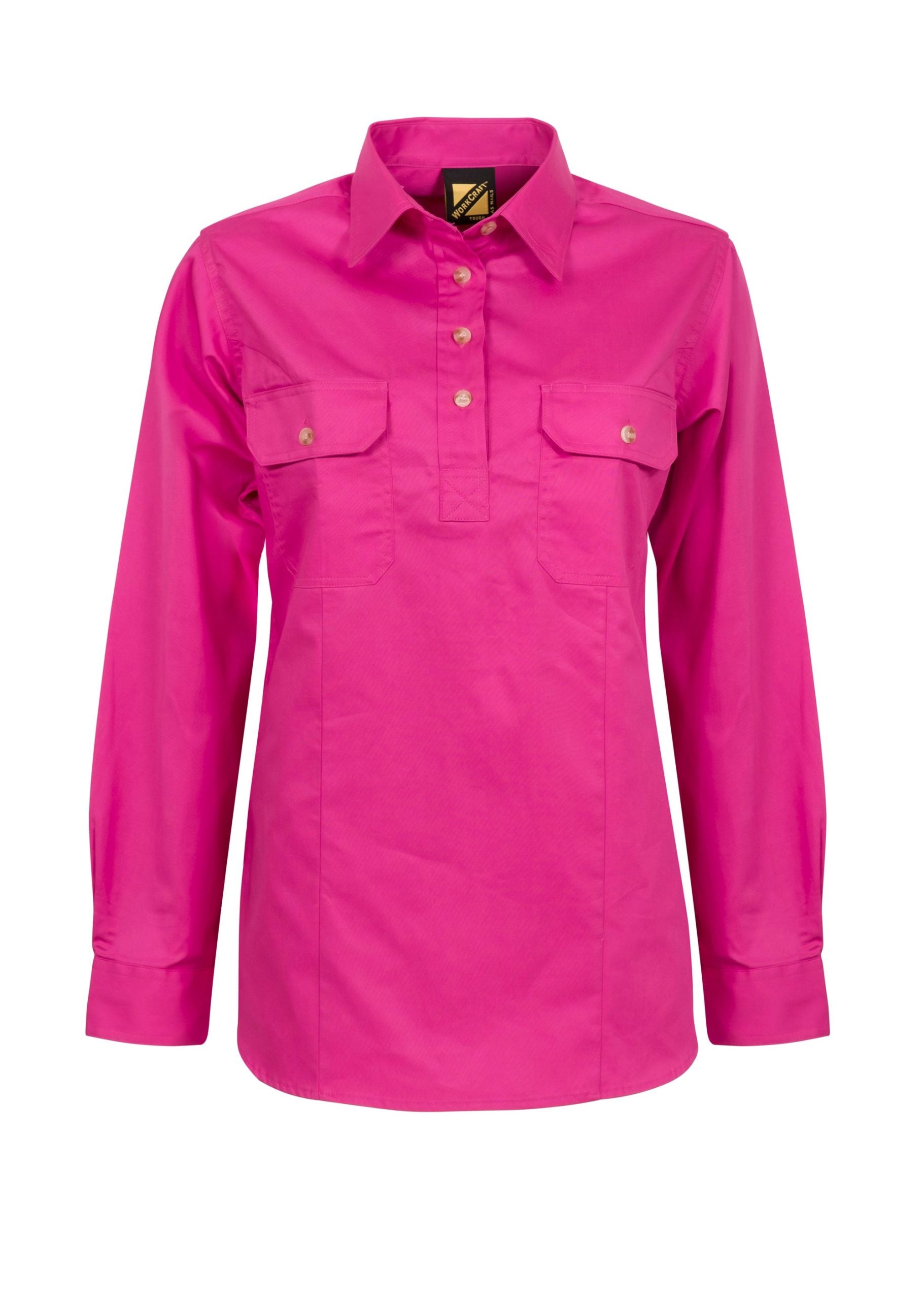 WSL505 Ladies Cotton Work Shirt Australia - Pink