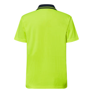 WSP208 custom micromesh tradie polo shirt - Yellow Back