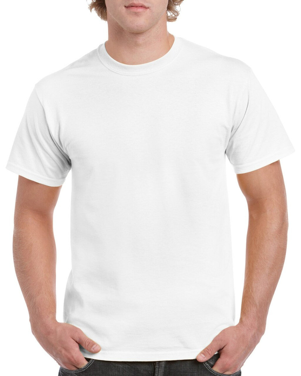 White Gildan Custom T Shirts - Front