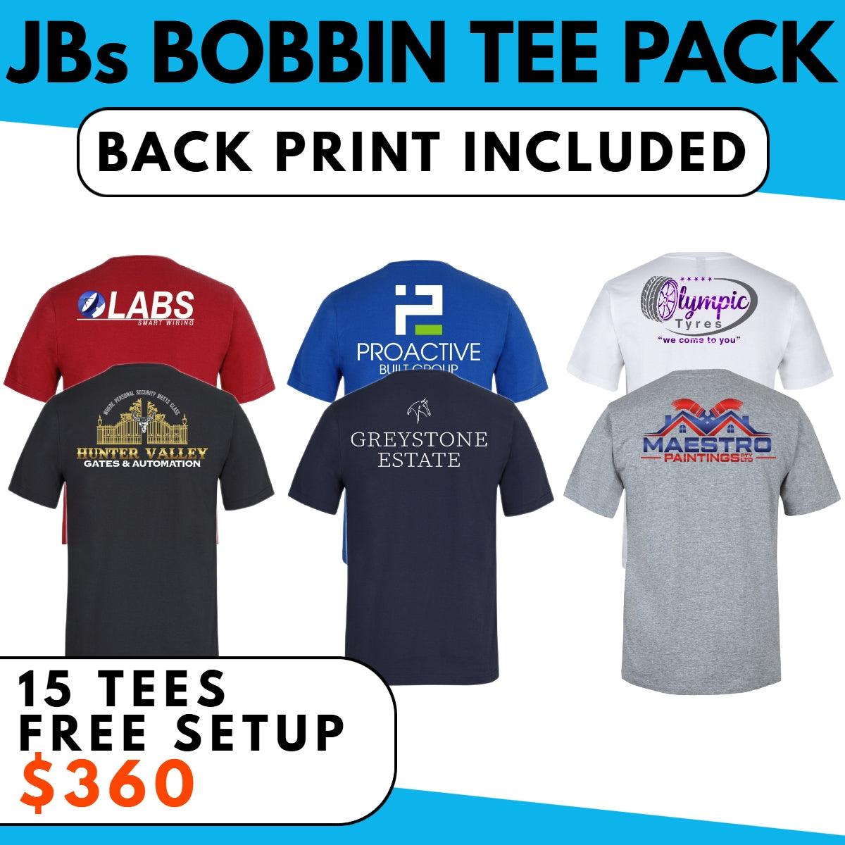 JB'S BOBBIN TEE 15 PACK – CUSTOM WORK SHIRTS WITH BACK PRINT