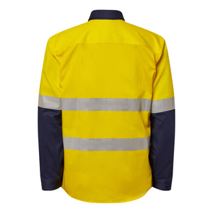 WS6031 custom heavy duty reflective tradie shirt - Yellow Back