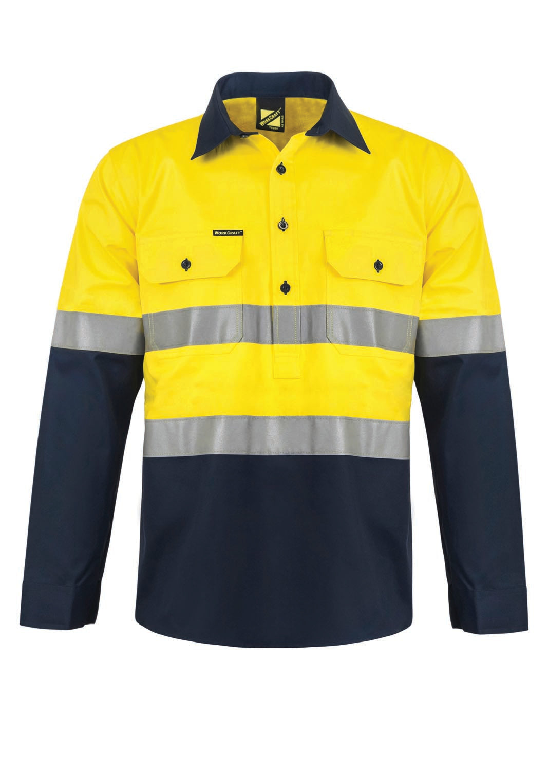 WS6032 custom reflective tradie work shirts - Yellow