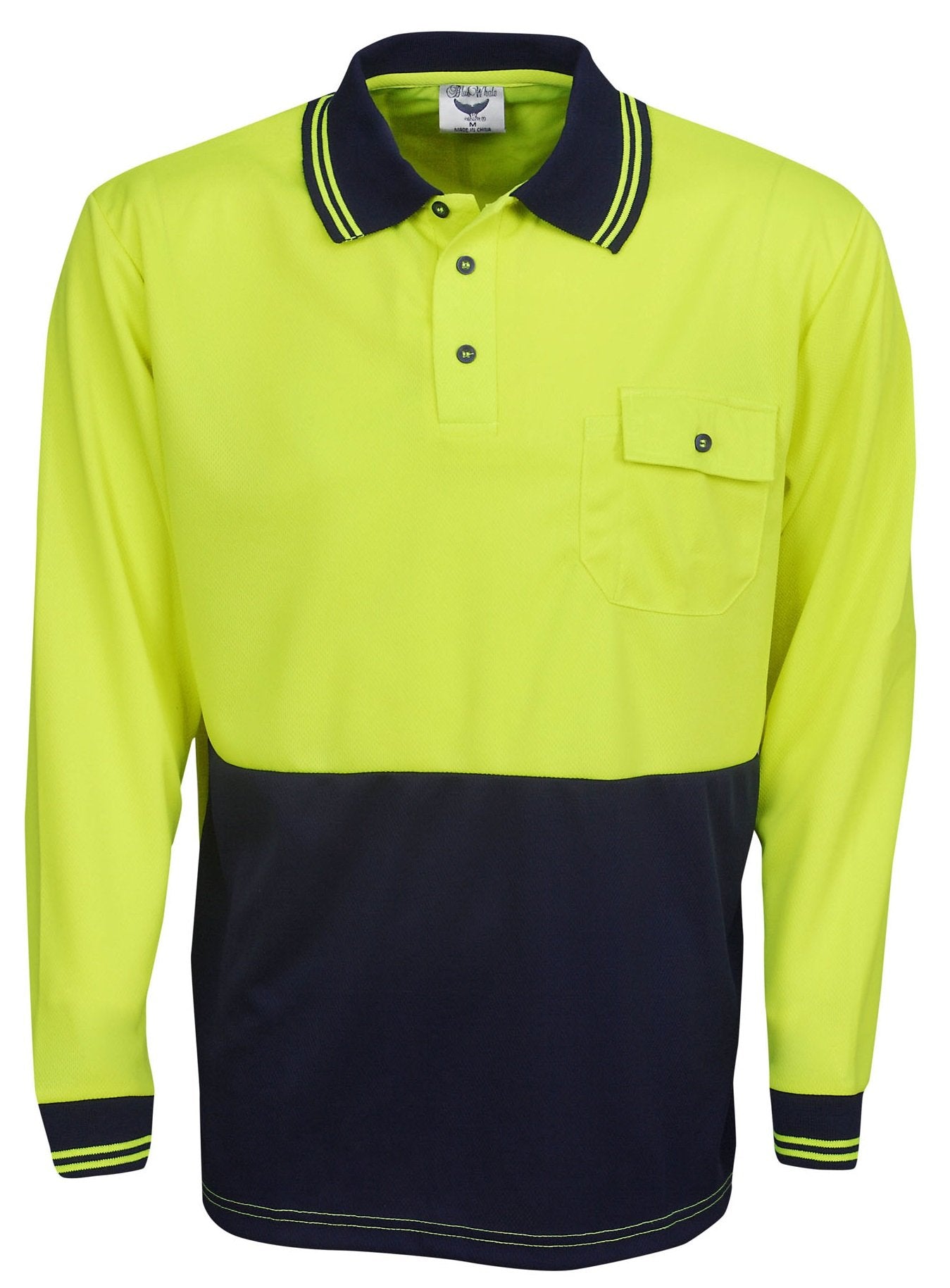P81 L/S Hi Vis Cooldry Polo Shirt - Safe-T-Rex Workwear Pty Ltd