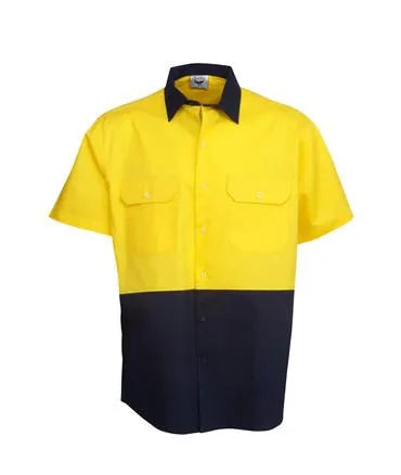 C84 Hi Vis Cotton Drill Shirt - Safe-T-Rex Workwear Pty Ltd