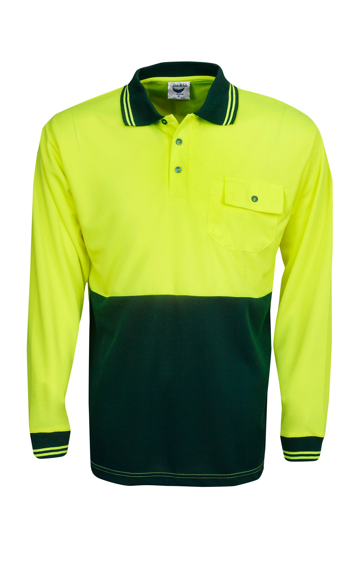 P81 L/S Hi Vis Cooldry Polo Shirt - Safe-T-Rex Workwear Pty Ltd